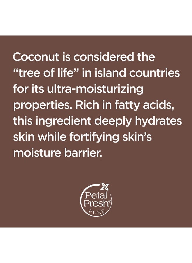Petal Fresh Coconut Body Scrub, Smoothing Body Pudding, Natural, Gently Exfoliating, Daily Skincare, Vegan and Cruelty Free, 16 oz