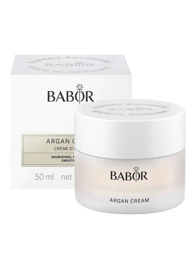 BABOR Argan Cream, Rich Moisturizer for Dry Skin, Infused with Lipids to Deeply Nourish, Enriched with Cocoa Butter to Provide Intense Hydration, Leaving Skin Soft & Supple, 1.7 oz
