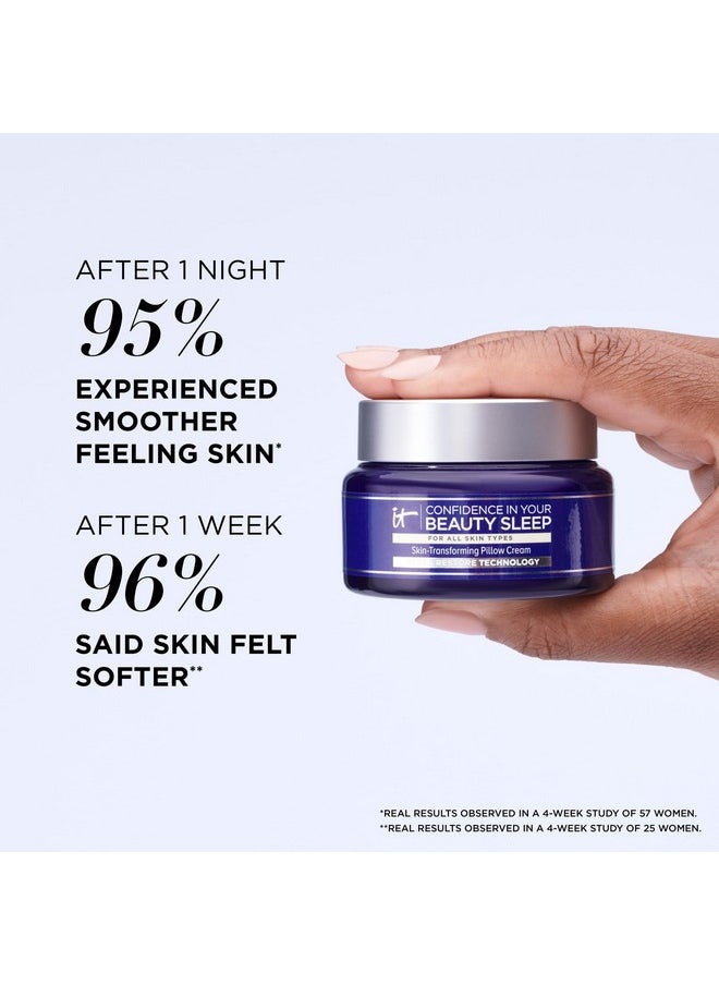 IT Cosmetics Confidence in Your Beauty Sleep Night Cream - Visibly Improves Fine Lines, Wrinkles, Dryness, Dullness & Loss of Firmness - With Hyaluronic Acid