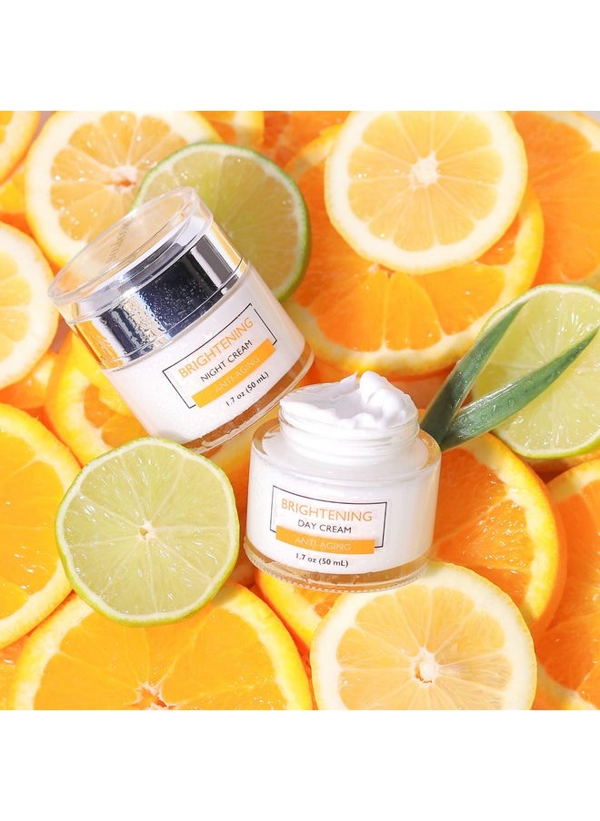 SpaScriptions Clinicals Brightening Vitamin C Day & Night Cream Set - 2 Pack (1.7oz)