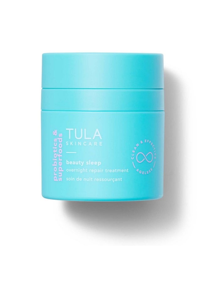 TULA Skin Care Beauty Sleep Overnight Repair Treatment - Anti-Aging, Night Cream, Contains Natural Peptides, AHAs, Retinol, Vitamin C to Reduce the Appearance of Lines and Dull Tone, 1.7 oz.