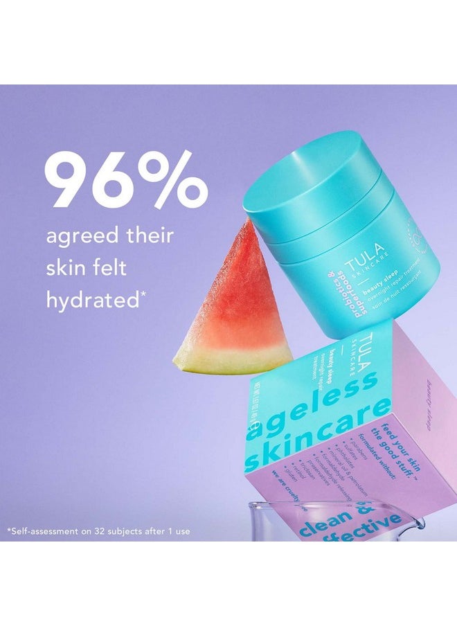 TULA Skin Care Beauty Sleep Overnight Repair Treatment - Anti-Aging, Night Cream, Contains Natural Peptides, AHAs, Retinol, Vitamin C to Reduce the Appearance of Lines and Dull Tone, 1.7 oz.