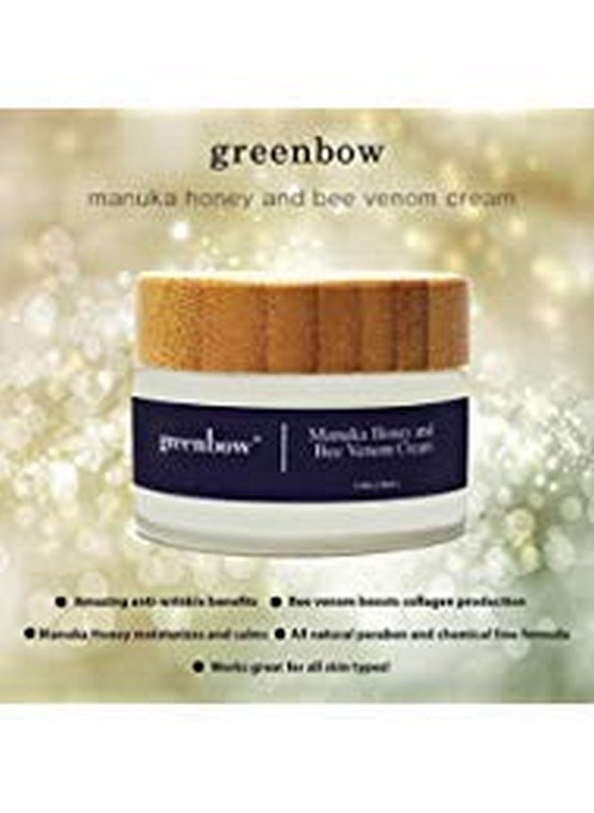 Greenbow Bee Venom Mask Anti-Aging Cream w/Manuka Honey (15+) Organic & Natural Anti-Wrinkle Cream & Anti-Aging Cream to Help Improve Skin Elasticity, Ease