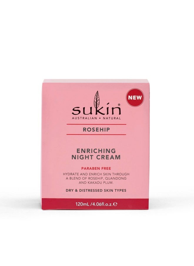 sukin Rosehip Enriching Night Cream for Women - 4.06 oz Cream