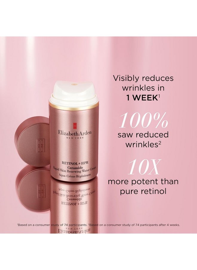 Elizabeth Arden Retinol Serum Wrinkle Filler + HPR Next Generation Retinoid, Ceramide, and Peptide Rapid Skin Renewing Water Day and Night Cream for Face and Neck, 1.7 fl. Oz