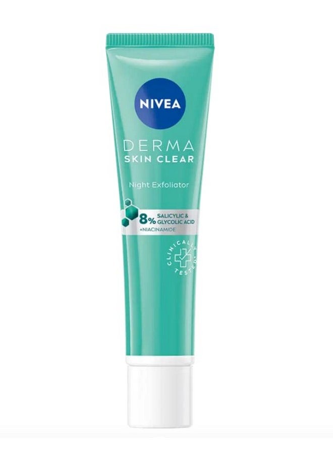 Nivea Derma Skin Clear Night Exfoliator for Blemish-prone Skin 40ml