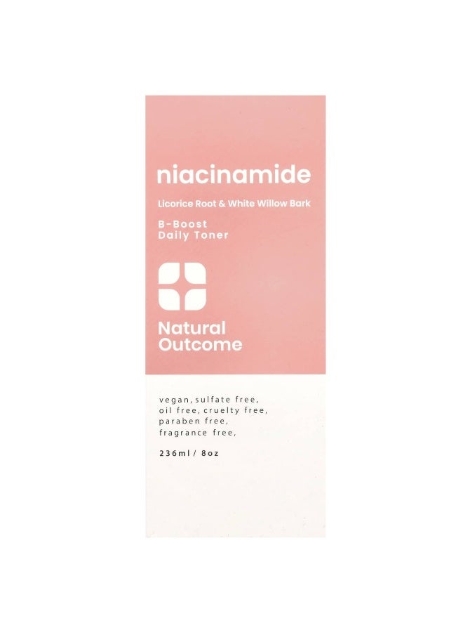 Natural Outcome, Niacinamide, B-Boost Daily Toner, Fragrance Free, 8 oz (236 ml)