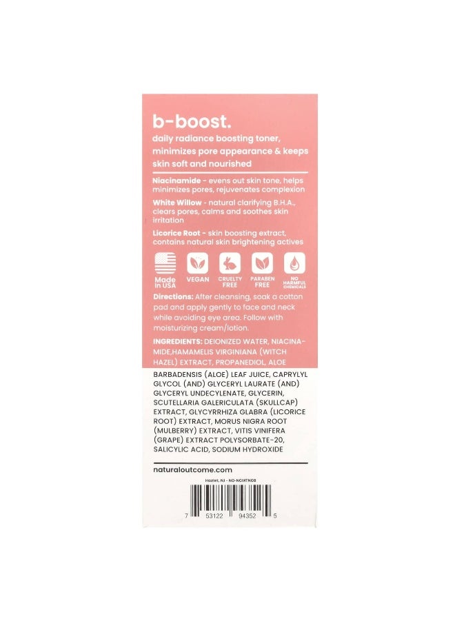 Natural Outcome, Niacinamide, B-Boost Daily Toner, Fragrance Free, 8 oz (236 ml)