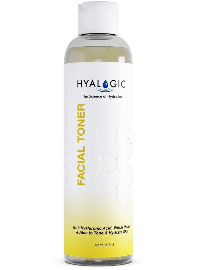 Hyalogic Facial Toner with Witch Hazel 8oz - Spa HA Hyaluronic Acid & Aloe Vera, Alcohol Free Hydrating Toner Astringent for Face, 8 fl oz