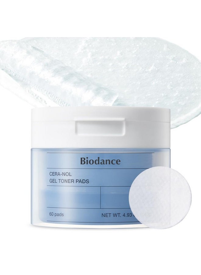 Biodance Cera-nol Gel Toner Pads | Hydrating, Soothing Korean Toner Pads for Sensitive Skin | 4.93 fl.oz.(140g), 60Pads