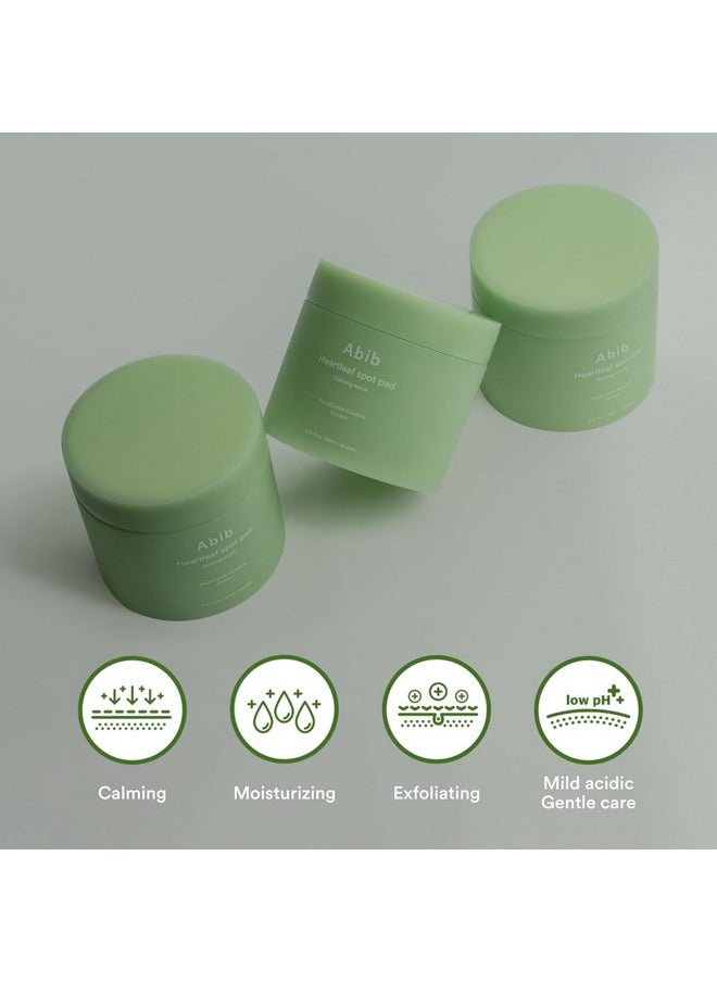 Abib Heartleaf Spot Pad Calming Touch 80 Pads | Korean Skincare Toner Pads for Face, Hydrating & Refreshing, Redness Relief, Pore Care, Acne Treatment, Soothing Sensitive Skin, K-Beauty Essentials