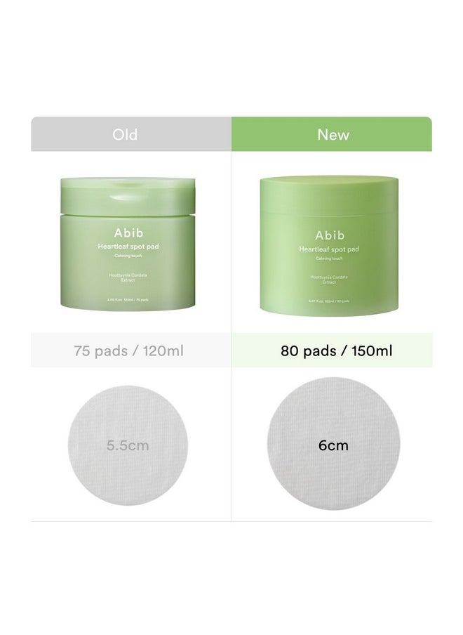 Abib Heartleaf Spot Pad Calming Touch 80 Pads | Korean Skincare Toner Pads for Face, Hydrating & Refreshing, Redness Relief, Pore Care, Acne Treatment, Soothing Sensitive Skin, K-Beauty Essentials