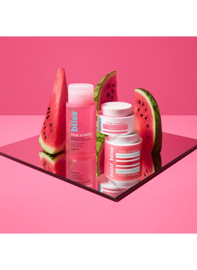 Bliss What a Melon Replenishing Watermelon Hyaluronic Acid Toner - 7 Fl Oz - Witch Hazel & Willow Bark - Hydrates, Refreshes and Energizes Tired Skin - Clean - Vegan & Cruelty-Free