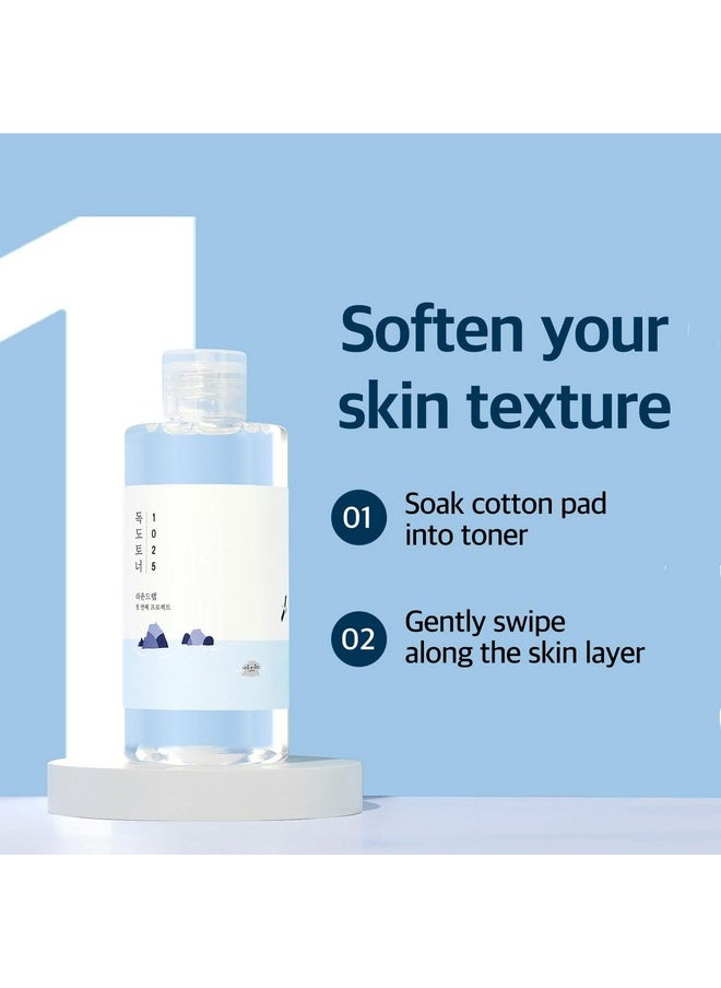 ROUND LAB 1025 Dokdo Toner 6.76 Fl Oz, Oil Control and Reduces Excess Sebum, Gentle Exfoliating Facial Toner, Deep Sea Water for Moisturization, Soft Finish Without Stickiness, Korean Skin Care