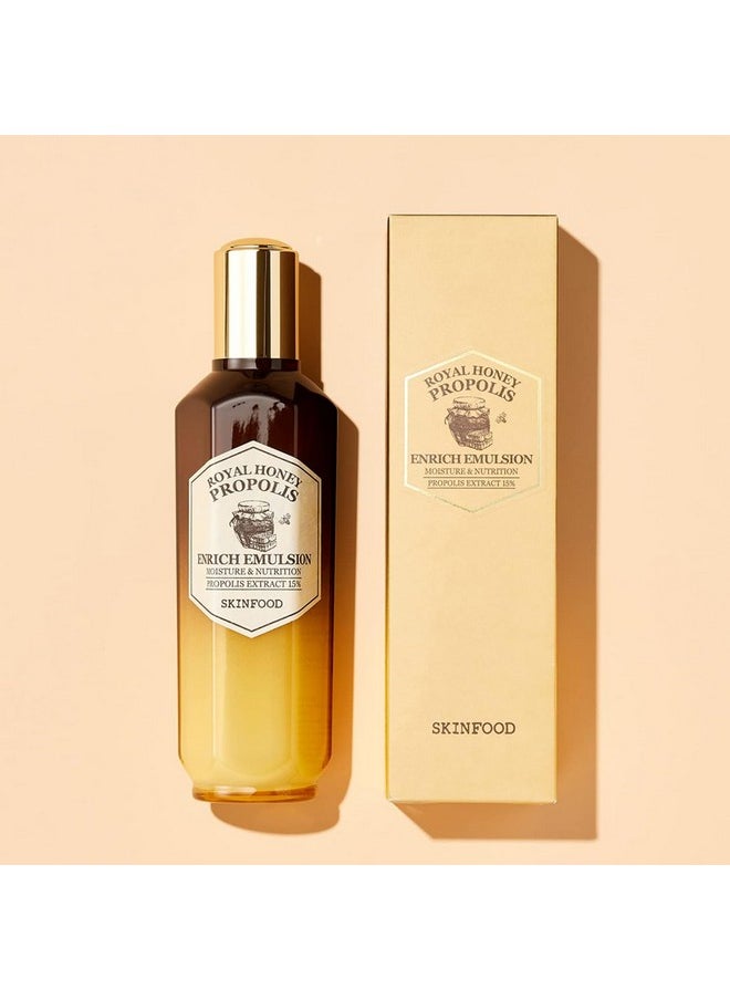 SKINFOOD Royal Honey Essential Emulsion 160ml (5.41 fl.oz.) - Concentrated Aged Honey Skin Nourishing & Hydrating Essential Emulsion, Skin Moisturizing & Glowing for Dry and Rough Skin