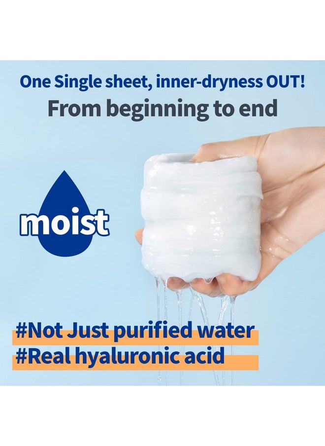 WELLAGE Real Hyaluronic Blue Toner Pad - Quick Soothing & Moisturizing Face Pads with Hyaluronic Water - Irritation Free Exfoliating Toner Pads for Skin Smooth, 70 Sheets