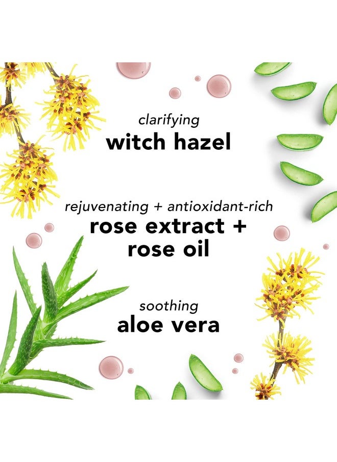 Mario Badescu Witch Hazel & Rosewater Toner for All Skin Types |Alcohol Free Facial Toner that Clarifies and Rejuvenates |Formulated with Witch Hazel & Rose Extract| 8 FL OZ