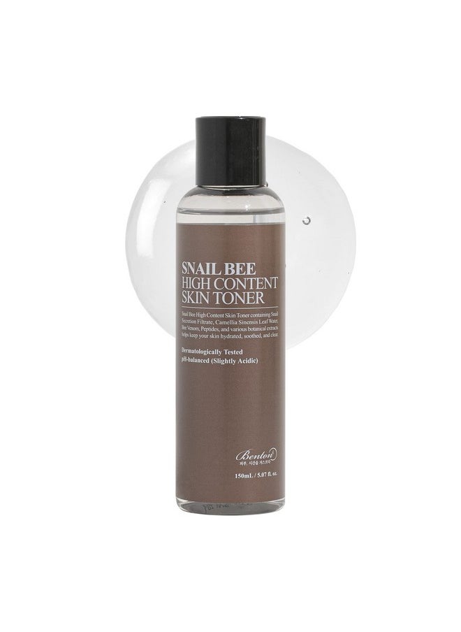 BENTON Snail Bee High Content Skin (Toner) - Snail Mucin Toner, Snail Mucin Essence Toner, Bee Venom Korean Toner, Korean Skin Care Snail Toner, Face Skin Care Snail Essence, Snail Mucin Moisturizer