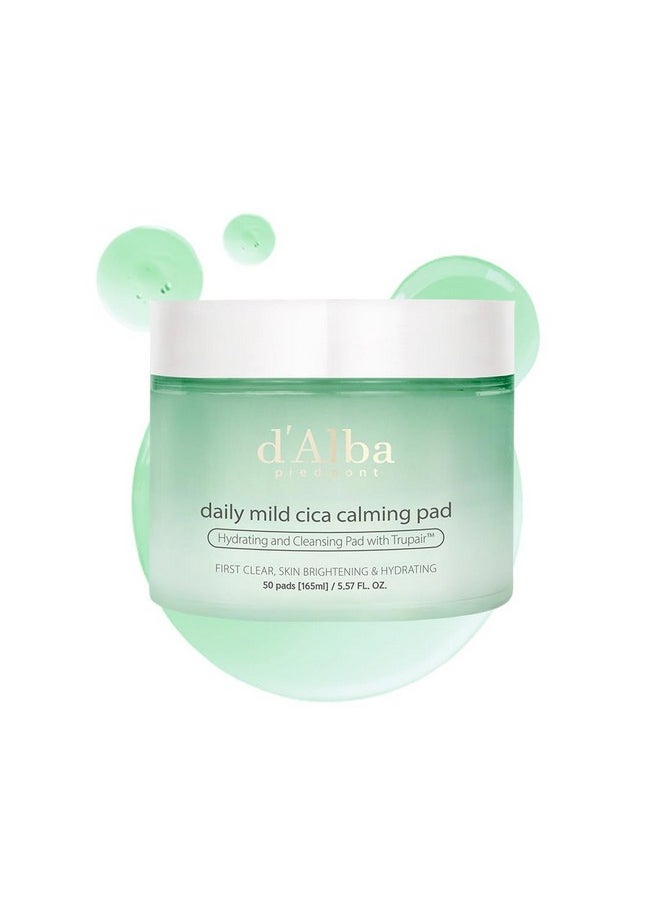 d'alba Piedmont Daily Mild Cica Calming Pad, Calming and Soothing Pads, Gentle Exfoliation