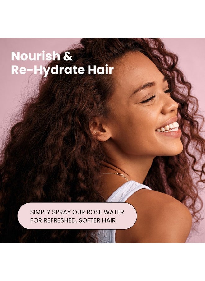 Rose Water Spray for Face & Organic Rose Water for Hair - USDA Certified Rosewater Facial Toner - Alcohol-Free Makeup Setting Hydrating Face Mist - Anti-Aging Bulgarian Rose Water Toner Spray - 4 Oz