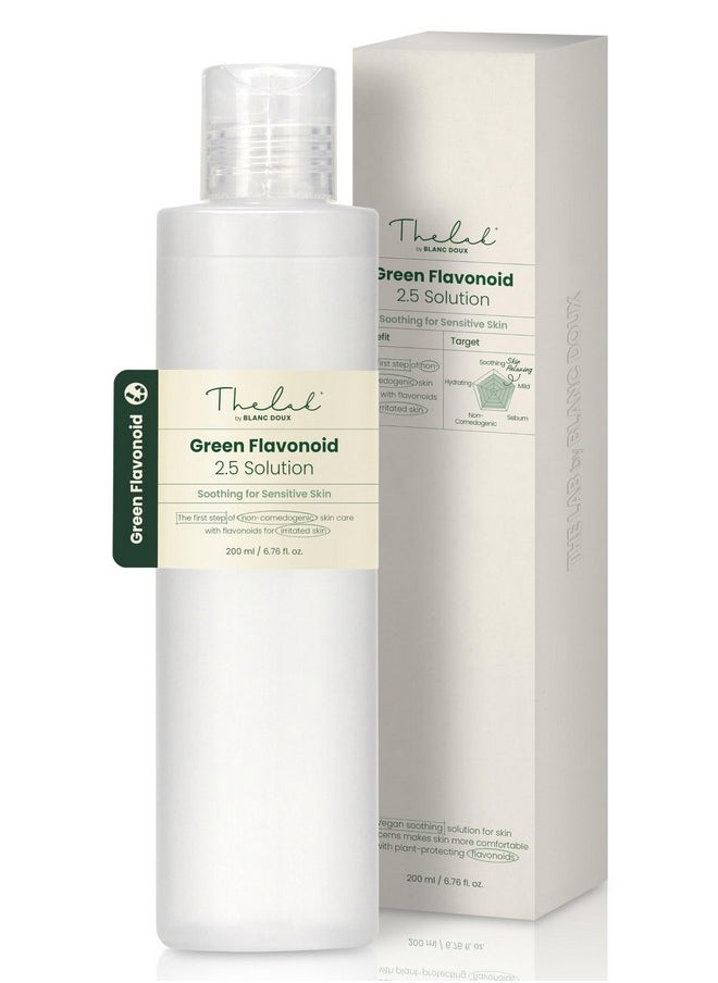 THE LAB BY BLANC DOUX Green Flavonoid 2.5 Skin Solution - Facial Toner Deep Penetration w/Liposome Tech Vegan Cruelty-Free Soothing for Sensitive Skin, Hydrating Care - 6.7 Fl Oz