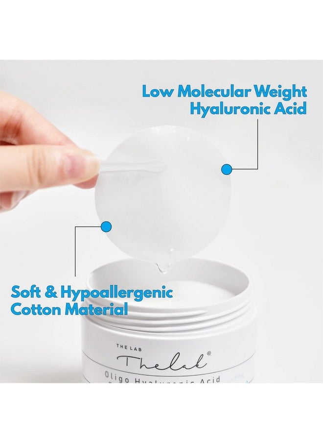 Blanc Doux 100% Oligo Hyaluronic Acid 7 Multi-Formula Skin Essence Toner Pads - 60 pcs 4 Oz, Deep Hydration & Soothing, Calming Formula, Hypoallergenic Cotton, Skin Moisture Boost for All Skin Types