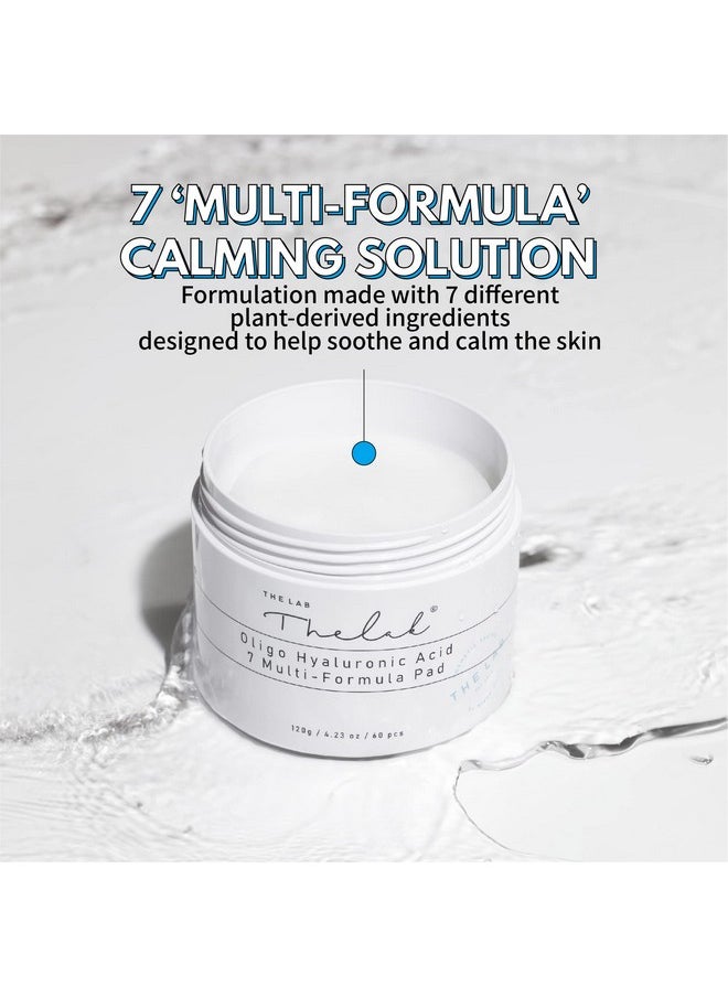 Blanc Doux 100% Oligo Hyaluronic Acid 7 Multi-Formula Skin Essence Toner Pads - 60 pcs 4 Oz, Deep Hydration & Soothing, Calming Formula, Hypoallergenic Cotton, Skin Moisture Boost for All Skin Types