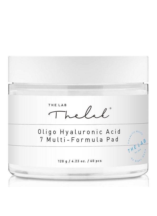 Blanc Doux 100% Oligo Hyaluronic Acid 7 Multi-Formula Skin Essence Toner Pads - 60 pcs 4 Oz, Deep Hydration & Soothing, Calming Formula, Hypoallergenic Cotton, Skin Moisture Boost for All Skin Types