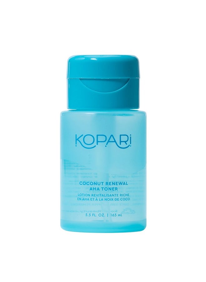 Kopari Coconut Renewal AHA Toner, Infused with 8.6% Triple-Powered AHA, Resurface Skin & Minimize Appearance of Pores, Hydrating Coconut Water, 5.5 oz