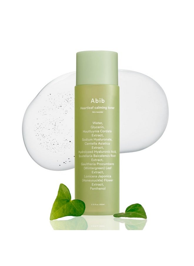 Abib Heartleaf Calming Toner Skin Booster 7.1 fl oz / 210ml I Toner for Senstive Skin, Irritated Skin, Instant Relief for Acne