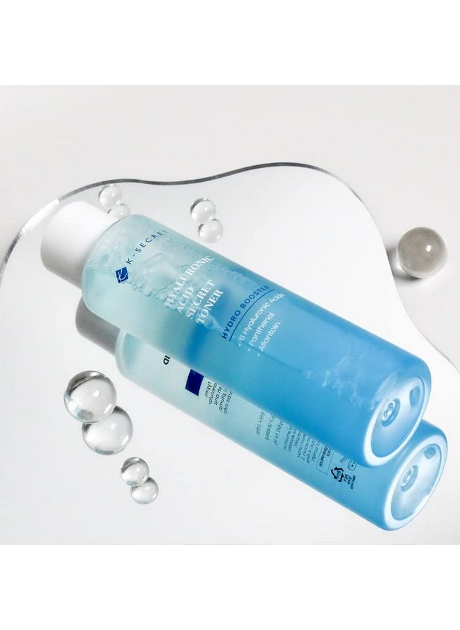 KSECRET Hyaluronic Acid Toner, 5.07fl.oz / 150ml | Korean Skincare | Alcohol Free Hydrating Toner for All Skin Types with 6 Types hyaluronic Acid, panthenol & Allantoin