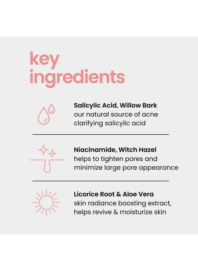 Natural Outcome Niacinamide Toner for Face | Radiance Boosting Toner - with Salicylic Acid & Aloe Vera | Advance Toning Solution Rejuvenates Skin & Minimizes Pore Appearance | Fragrance Free | 8 oz