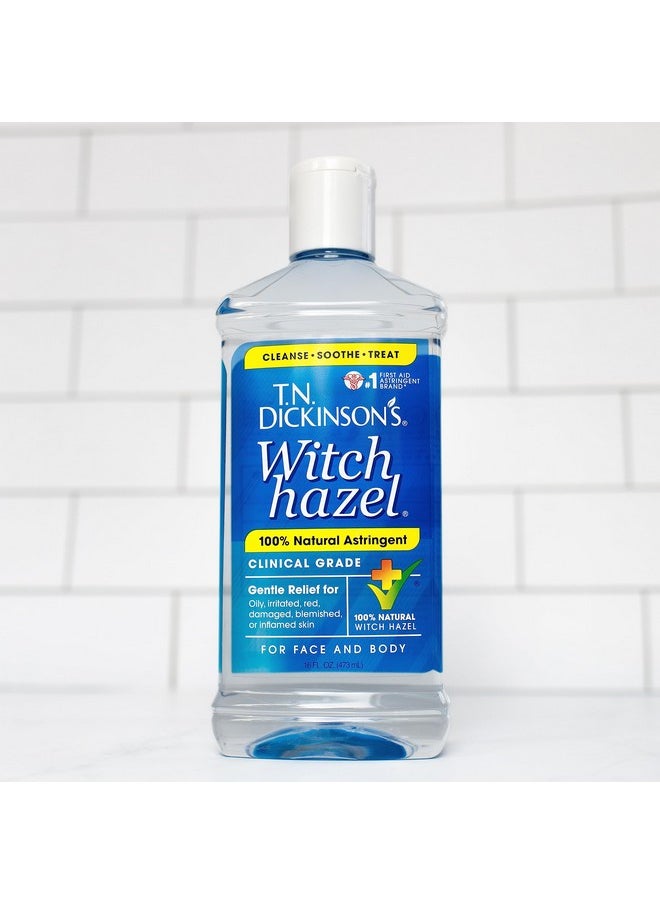 T.N. Dickinson's Witch Hazel Astringent for Face and Body, 100% Natural, 6 Count