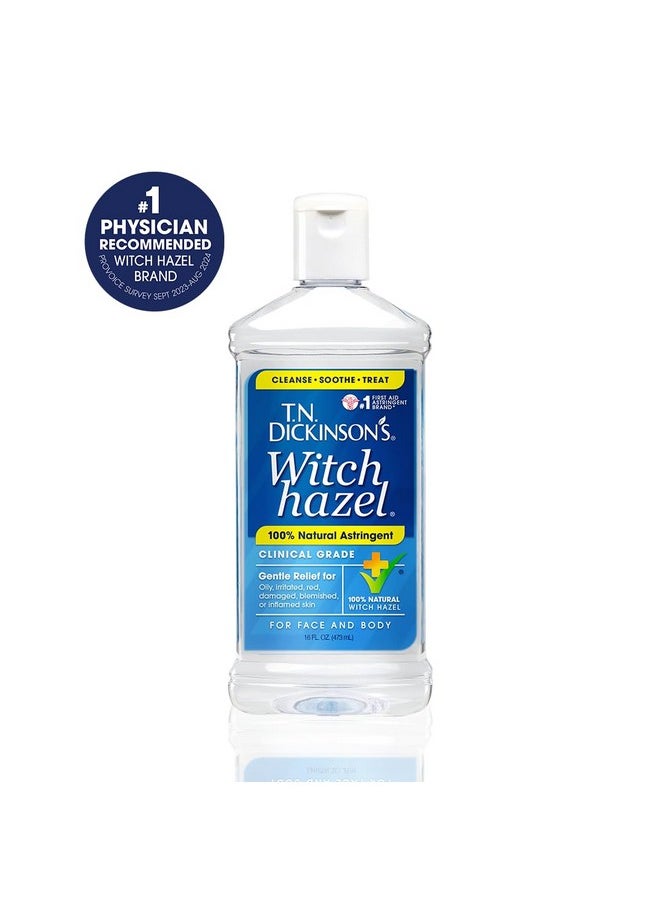 T.N. Dickinson's Witch Hazel Astringent for Face and Body, 100% Natural, 6 Count