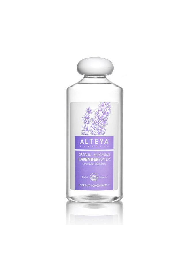 Alteya Organics Lavender Water USDA Certified Organic Facial Toner, 17 Fl Oz/500mL Pure Bulgarian Lavandula Angustifolia Flower Water, Award-Winning Moisturizer BPA-Free Bottle with Reducer