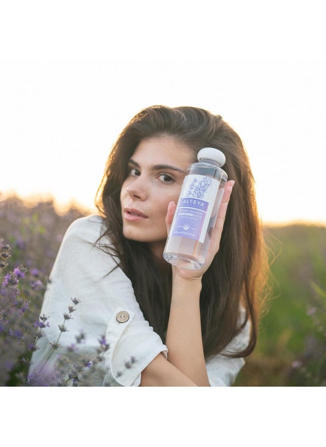 Alteya Organics Lavender Water USDA Certified Organic Facial Toner, 17 Fl Oz/500mL Pure Bulgarian Lavandula Angustifolia Flower Water, Award-Winning Moisturizer BPA-Free Bottle with Reducer