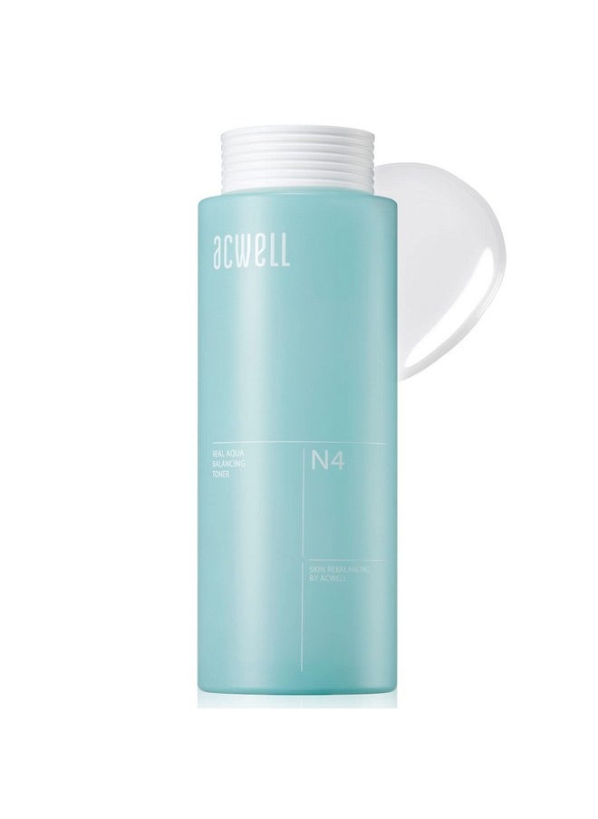 ACWELL Real Aqua Balancing LHA Hydrating & Exfoliating Facial Toner 5.4 fl.oz. - with Mineral Water pH Balancing Toner for Strengthening Skin Moisture Barrier for Sensitive Skin