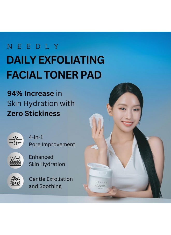 Needly | Exfoliating Facial Pads with BHA & PHA | Daily Toner Pad | for Pore Tightening