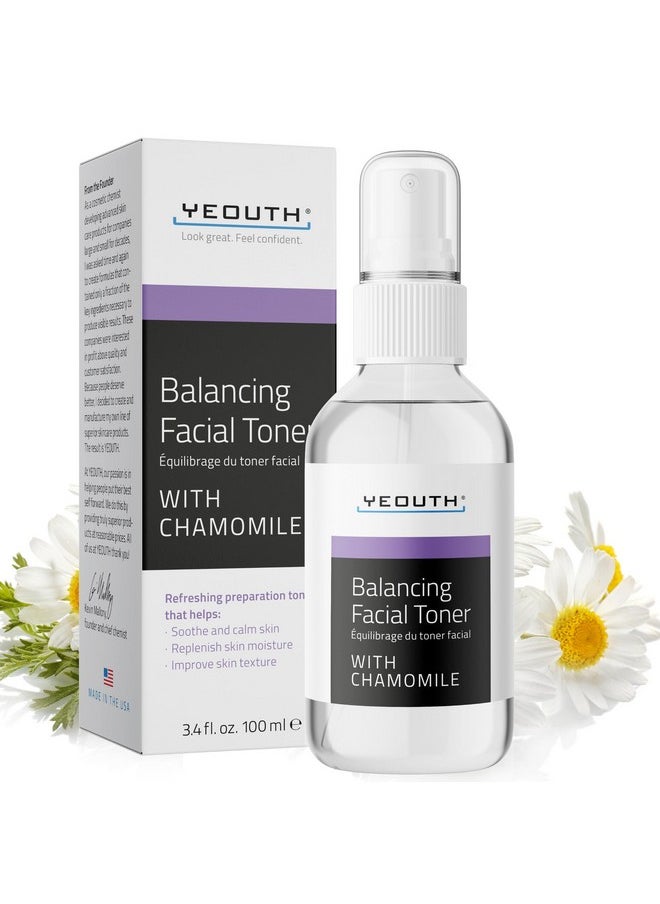 YEOUTH Toner for Face Spray with Chamomile, Hydrating Toner, Refreshing Facial Toner, Face Toner for Women, Face Toner for Men, Skin Toner 3.4 Oz