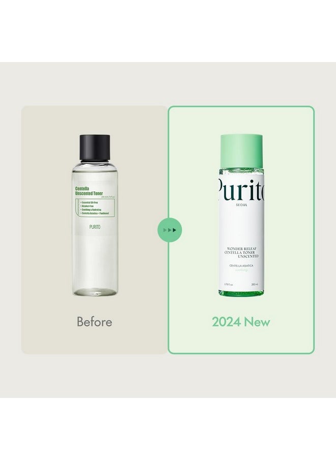 PURITO Seoul Wonder Releaf Centella Toner Unscented Korean Centella, for Sensitive Skin, Soothing, Facial Toner for face, K-Beauty, 200ml 6.76 fl.oz