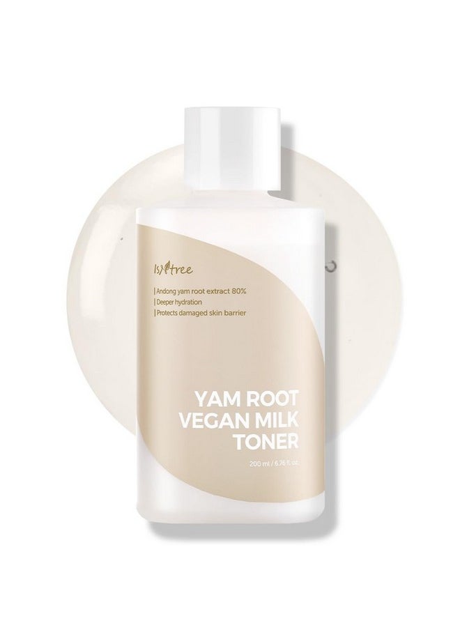 ISNTREE Yam Root Vegan Milk Toner 200ml, 6.76 fl.oz | Deeply moisturizing toner | Protects skin barrier
