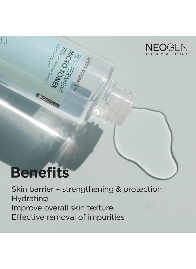 [K-Beauty] Neogen Dermalogy Real Ferment Micro Toner | Gentle Face Toner w/Triple Hyaluronic Acid & AHA, BHA, PHA, LHA Gentle Exfoliation 5.07 fl oz