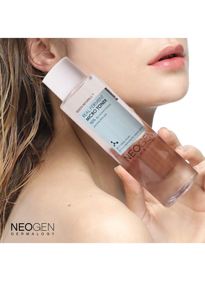 [K-Beauty] Neogen Dermalogy Real Ferment Micro Toner | Gentle Face Toner w/Triple Hyaluronic Acid & AHA, BHA, PHA, LHA Gentle Exfoliation 5.07 fl oz