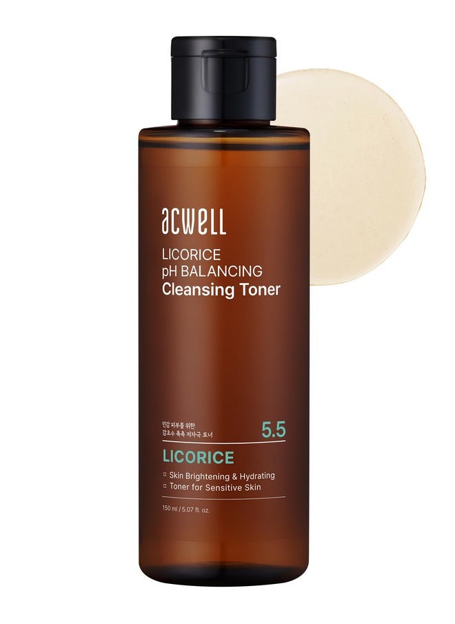 ACWELL Licorice pH Balancing Korean Toner for Cleansing 5.07 fl.oz. - Alcohol-Free PH5.5 Hydrating Facial Astringent - Skin Clarifying & Hydration Boosting Toner