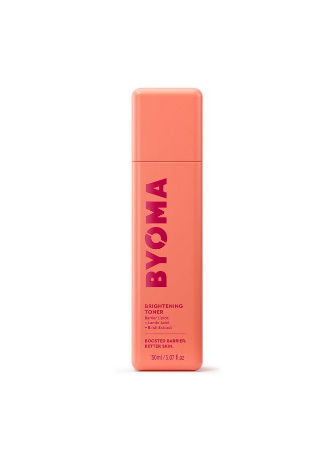 BYOMA Brightening Toner - Gently Exfoliating, Brightening Facial Toner with Lipids & Lactic Acid - Alcohol Free Toner - Brighten & Hydrate Skin - Barrier Repair Toner - 5.07 fl. oz