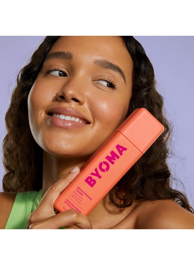 BYOMA Brightening Toner - Gently Exfoliating, Brightening Facial Toner with Lipids & Lactic Acid - Alcohol Free Toner - Brighten & Hydrate Skin - Barrier Repair Toner - 5.07 fl. oz