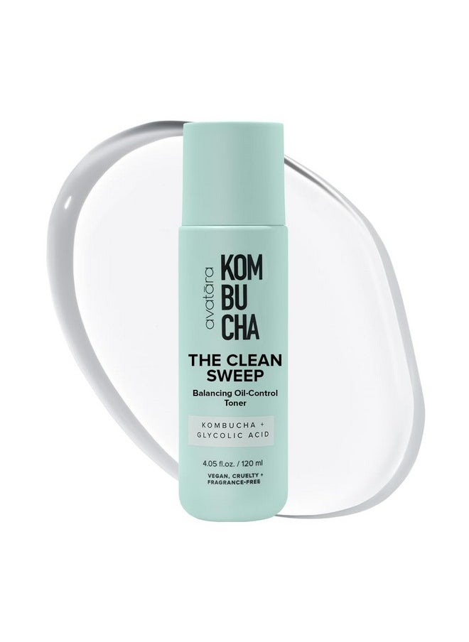 Avatara - Kombucha The Clean Sweep Face Toner, Glycolic Acid Toner for Face, Face Exfoliator with Witch Hazel and Bakuchiol, Calming Pore Minimizer for Face, Hydrating Skincare for Teens, 4.05 fl. Oz