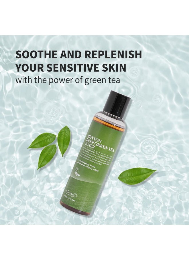 BENTON Deep Green Tea Toner 150ml (5.07 fl.oz) - Green Tea Toner for Face | Toner for Sensitive Skin | Korean Toner for Face | Toner for Oily Skin
