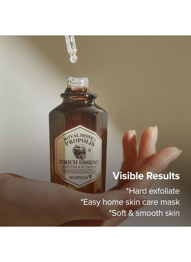 SKINFOOD Royal Honey Propolis Enrich Essence - 63% Black Bee Propolis & 10% Royal Jelly Extract Face Serum - Propolis Serum for Skin, Valentine Day Gift - 1.69 Fl. Oz. (50mL)