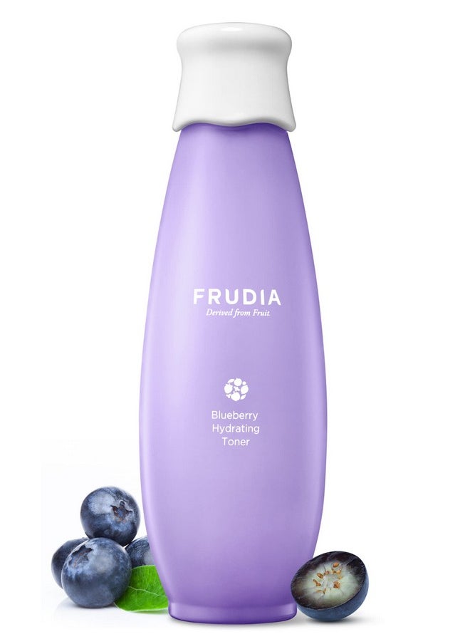 WELCOS FRUDIA Blueberry Hydrating Toner | Moisturizing Toner w/Blueberry Extract, Vegan Panthenol, WS BS Care EX | Korean Skin Care Toner for Sensitive Skin | Face Toner for Men & Women (6.59 fl oz)